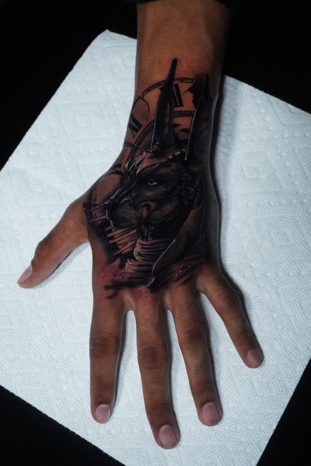Load video: Spicy hand tattoo